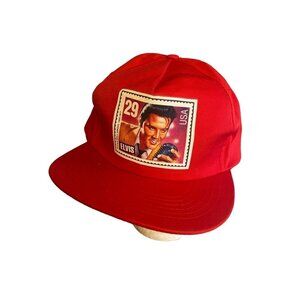 Red Elvis 29 Cent Stamp Trucker Hat Cap Adjustable
